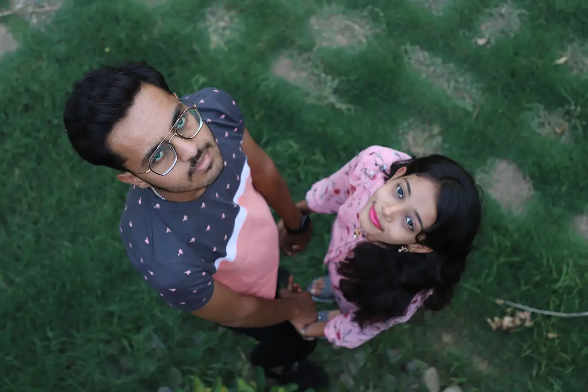 indian couple holding hands