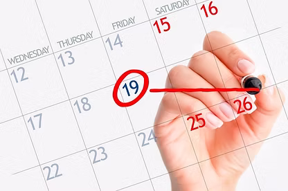 calendar with a date circled